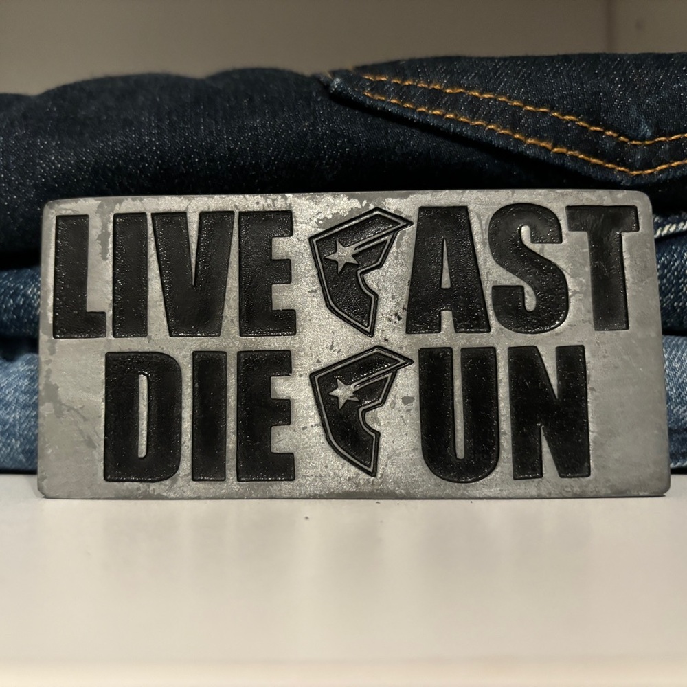 Famous Stars & Straps Live Fast Die Fun Belt Buckle